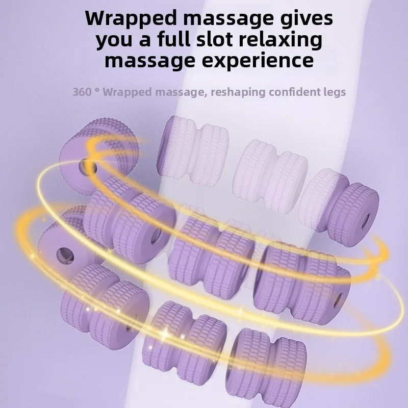 28-Wheel Annular Leg Clamp Massager – Anti-Cellulite Slimming Body Roller