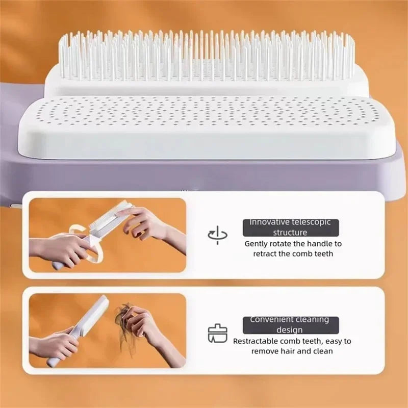 Women's Self Cleaning Hair Comb
