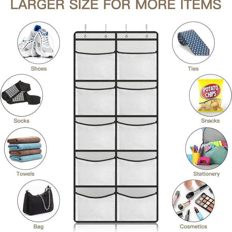 Over-the-Door Organizer: 5-10 Pocket Hanging Storage
