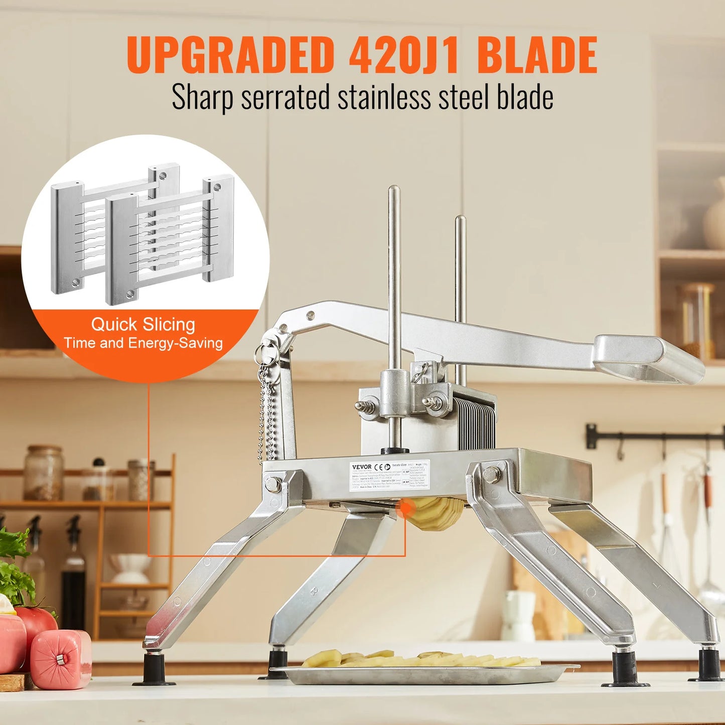 SucceBuy Heavy-Duty Vegetable Slicer – Durable Stainless Steel