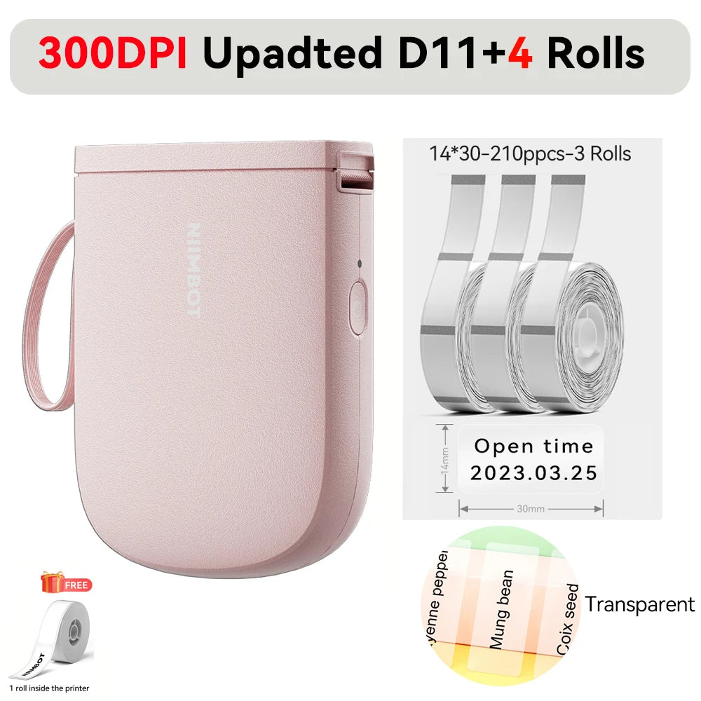 Premium Bluetooth Portable Label Printer – USB Rechargeable & Inkless for iOS/Android