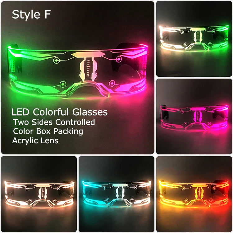 Unisex Acrylic Light Up Glasses for Parties & Events