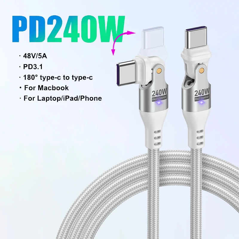 240W USB-C to USB-C PD 3.1 Fast Charging Cable