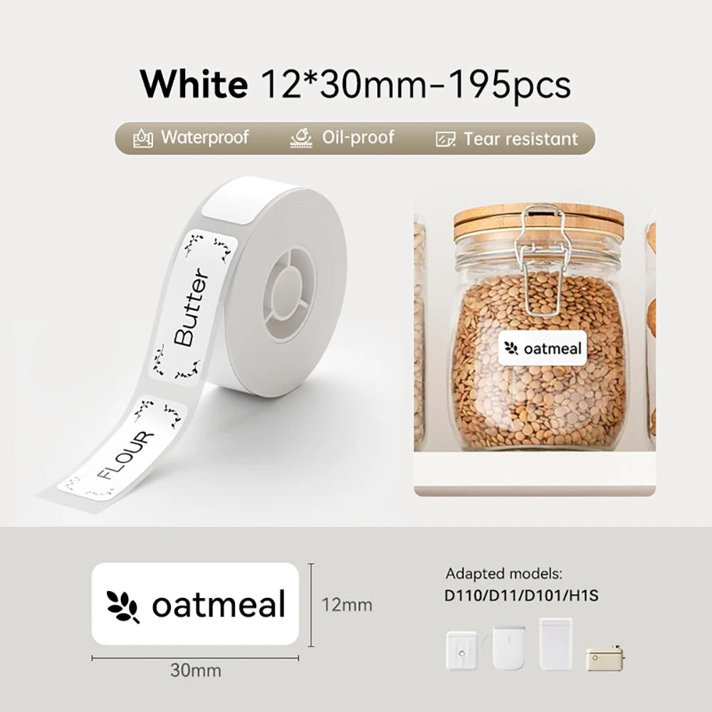 Premium Bluetooth Portable Label Printer – USB Rechargeable & Inkless for iOS/Android