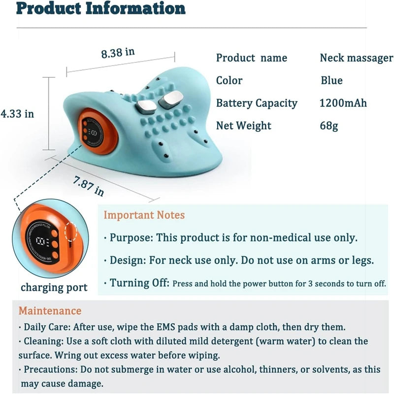 4D Neck Massager with Heat & Cervical Traction