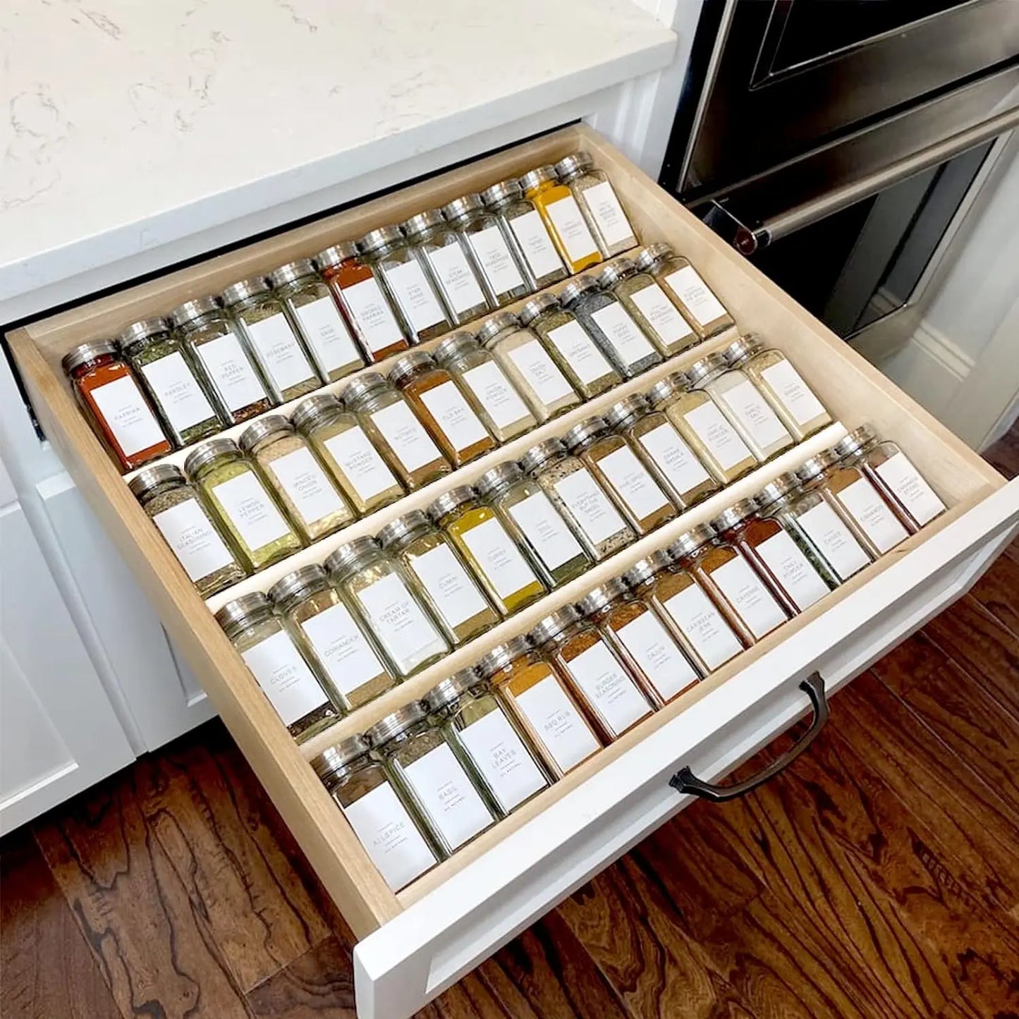 12Pcs Glass Spice Jars with Metal Lids