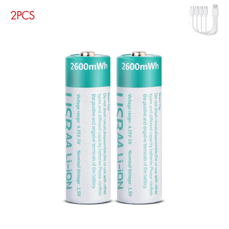 MATOV 1.5V AA USB Type-C Rechargeable Battery - 2600mWh