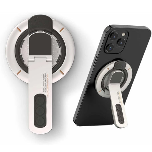 Silver 3-in-1 Double-Sided Magnetic Phone Ring Holder