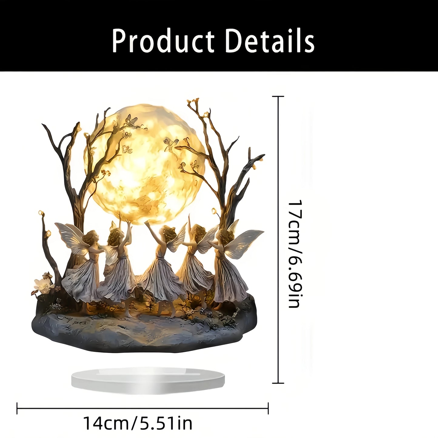 Bohemian Style Fairy & Moon Acrylic Tabletop Decor