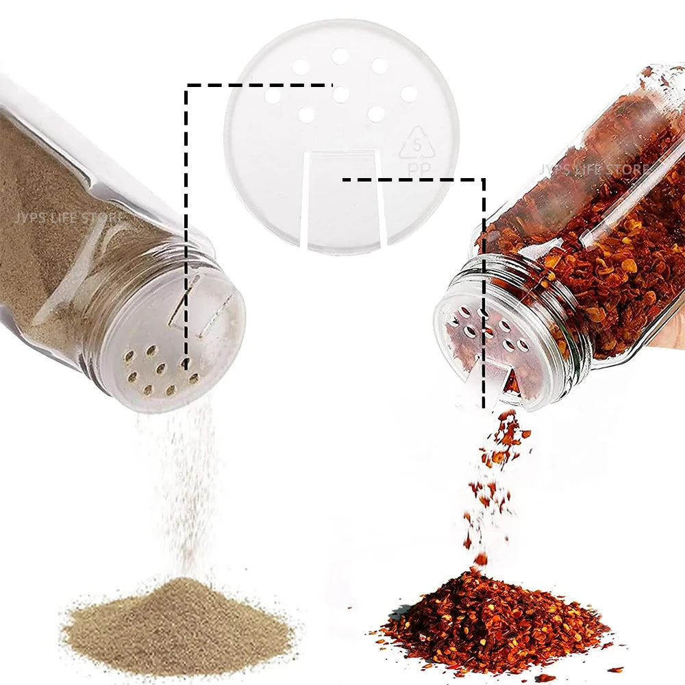 12Pcs Glass Spice Jars with Metal Lids