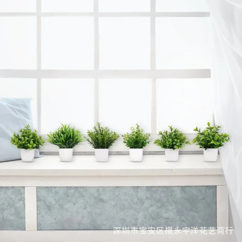 Artificial Bonsai Eucalyptus Plant – Fake Potted Greenery for Indoor, Outdoor, Home & Garden Décor