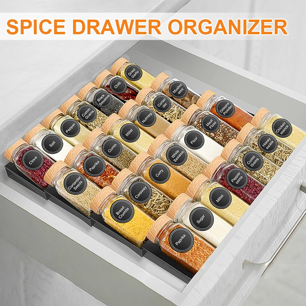 Glass Spice Jars with Bamboo Lids