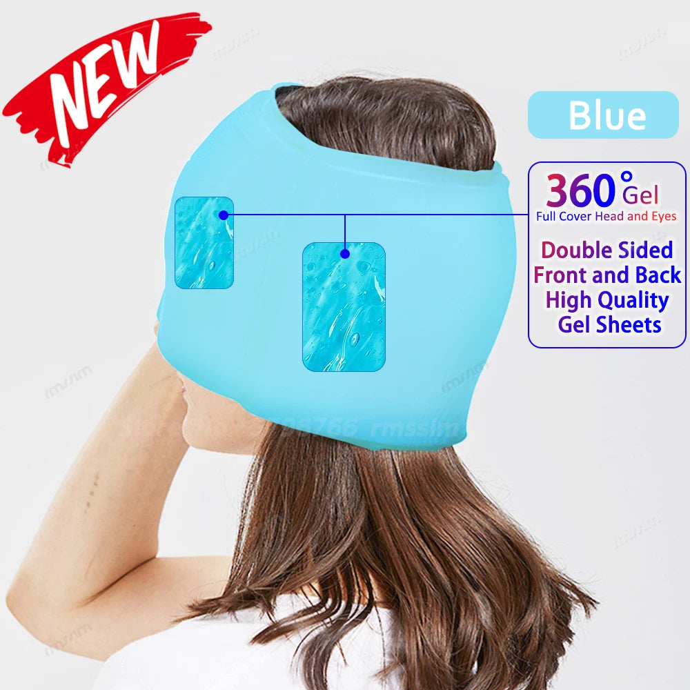 Gel Ice Headache & Migraine Relief Hat – Hot & Cold Therapy Cap