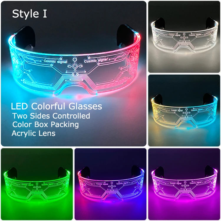 Unisex Acrylic Light Up Glasses for Parties & Events