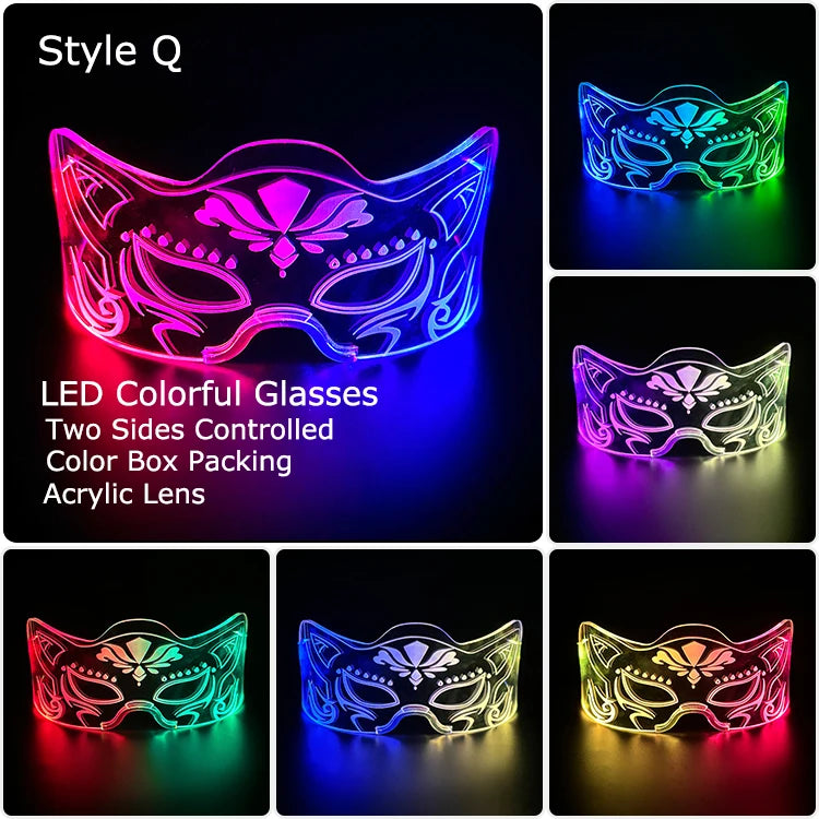 Unisex Acrylic Light Up Glasses for Parties & Events