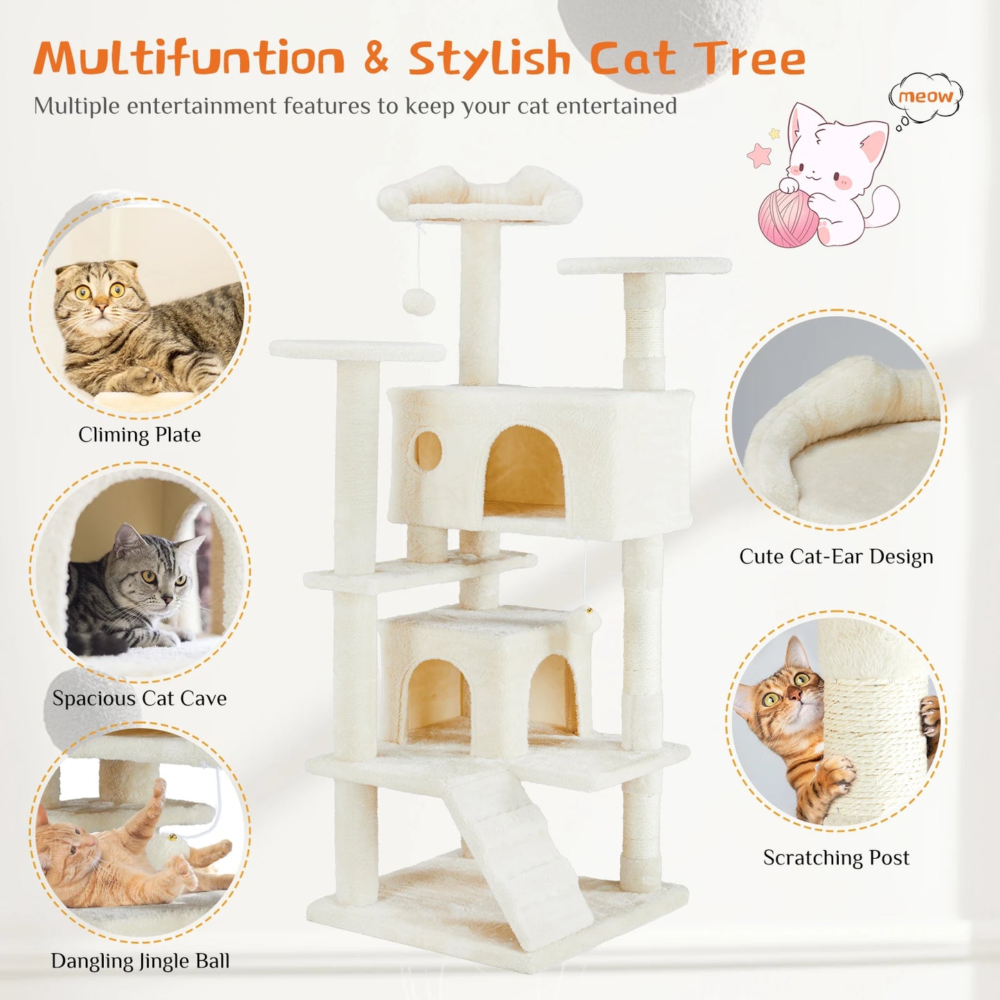 Multi-Level Cat Tree Tower