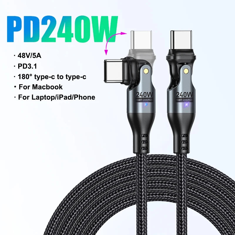 240W USB-C to USB-C PD 3.1 Fast Charging Cable