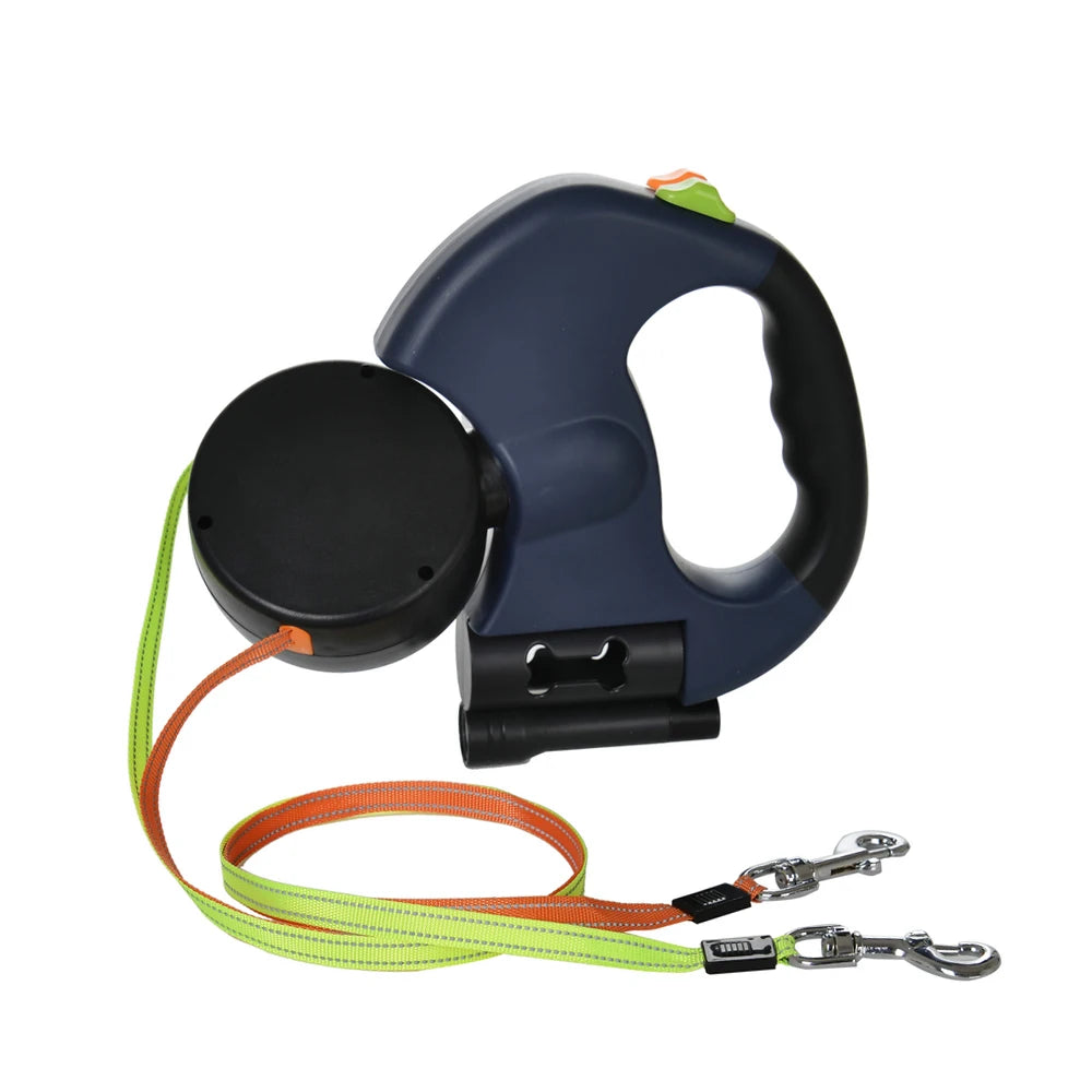 3M Dual Puppy Leash – Automatic Retractable Dog Leash with Night Light