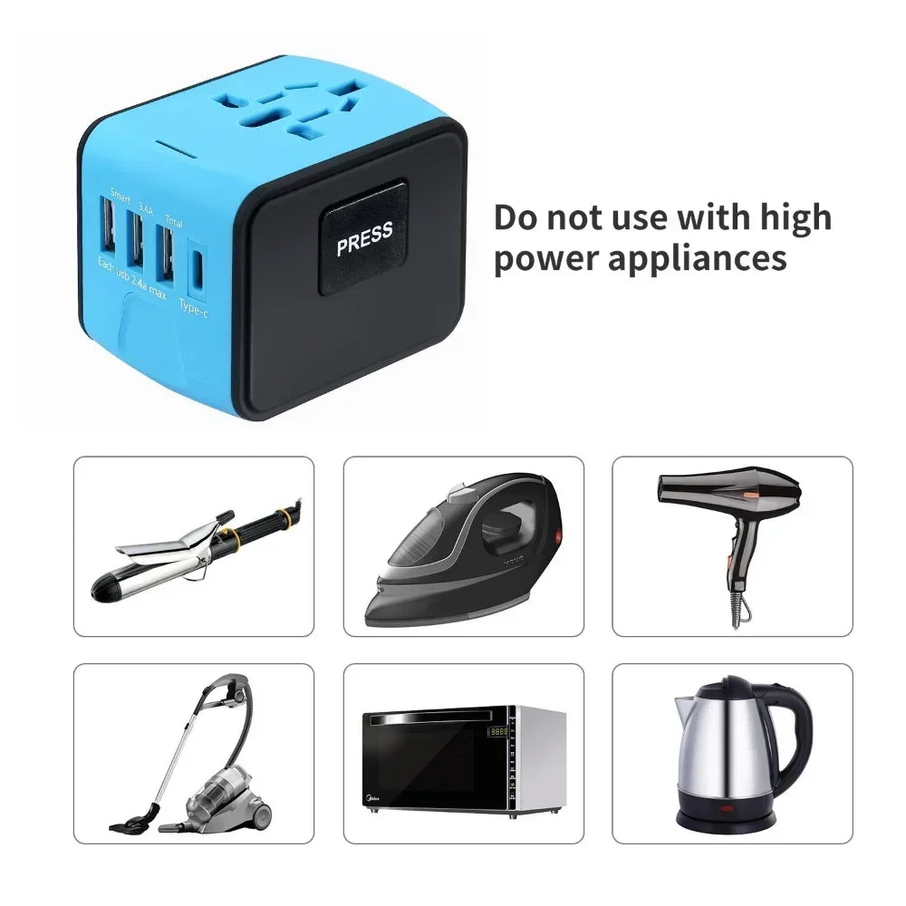 Melery Worldwide Travel Adapter - USB & Type-C