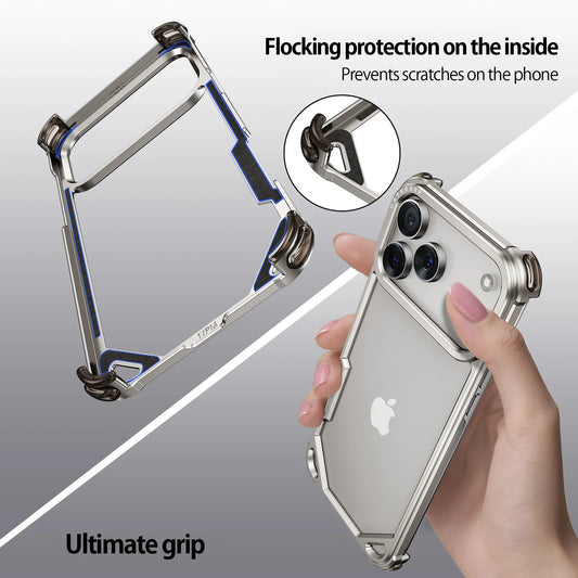 Silver Ultra-Thin Metal iPhone 17 Pro/Pro Max & 17 Air Case