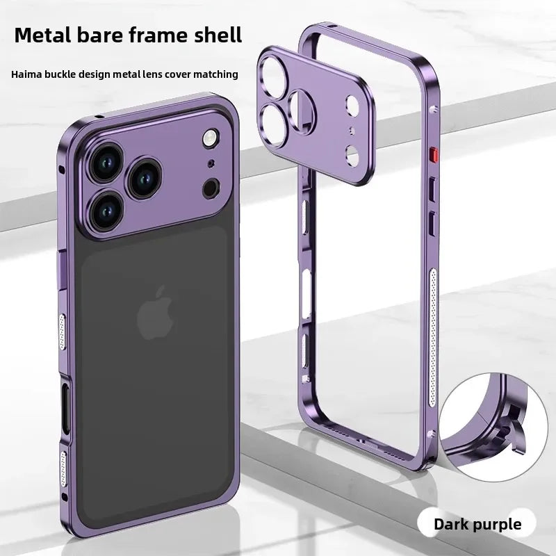 Purple Premium Aluminum Alloy iPhone 17 Pro Max / 17 Air / 17 Pro Case | Slim Rugged Frame with Heat Dissipation & Anti-Drop Protection
