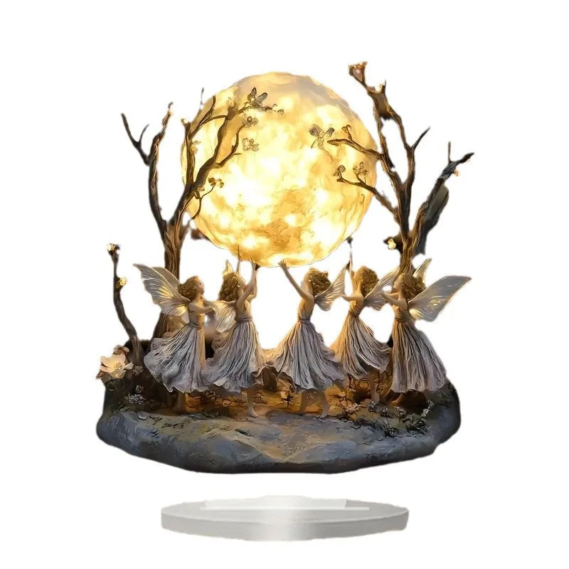 Bohemian Style Fairy & Moon Acrylic Tabletop Decor