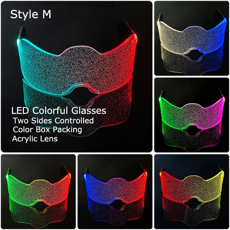 Unisex Acrylic Light Up Glasses for Parties & Events