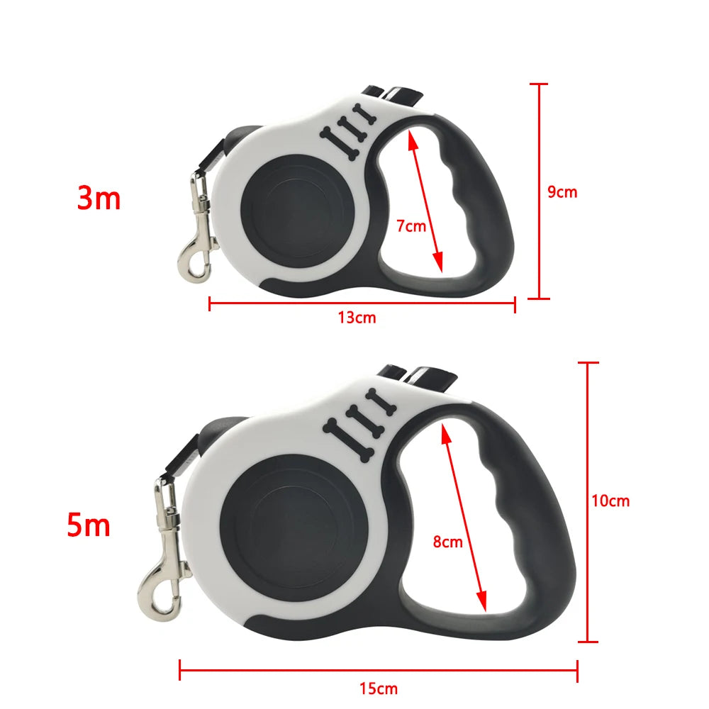 Retractable Dog Leash – 3m/5m Strong Nylon Lead for Small & Medium Dogs and Cats