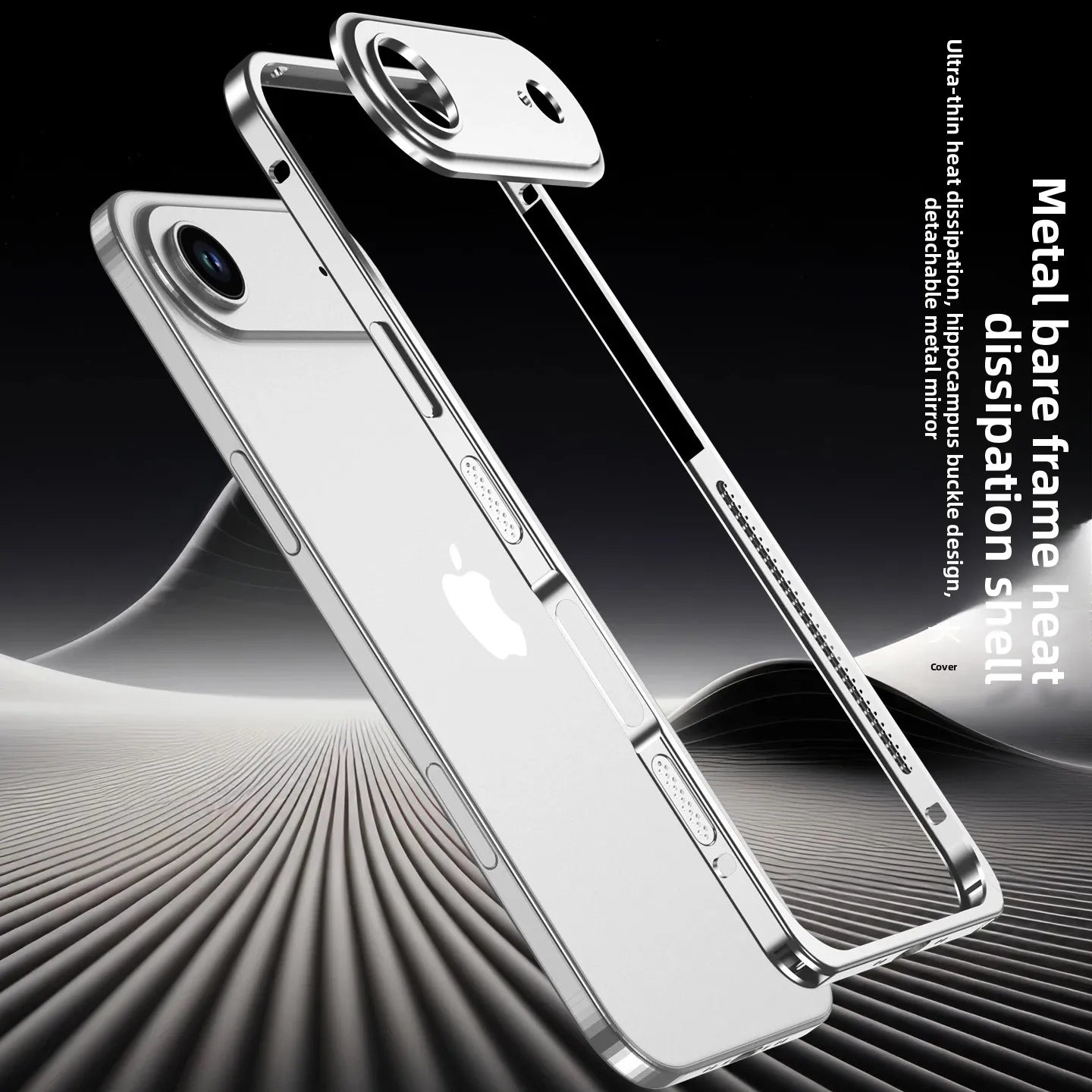 White Luxury Aluminum Alloy iPhone 17 Pro Max / 17 Air / 17 Pro Case | Slim Rugged Frame with Heat Dissipation & Anti-Drop Protection