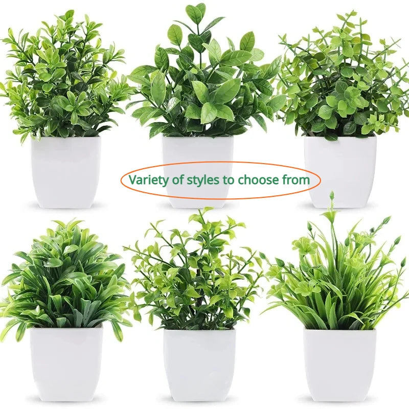 Artificial Bonsai Eucalyptus Plant – Fake Potted Greenery for Indoor, Outdoor, Home & Garden Décor
