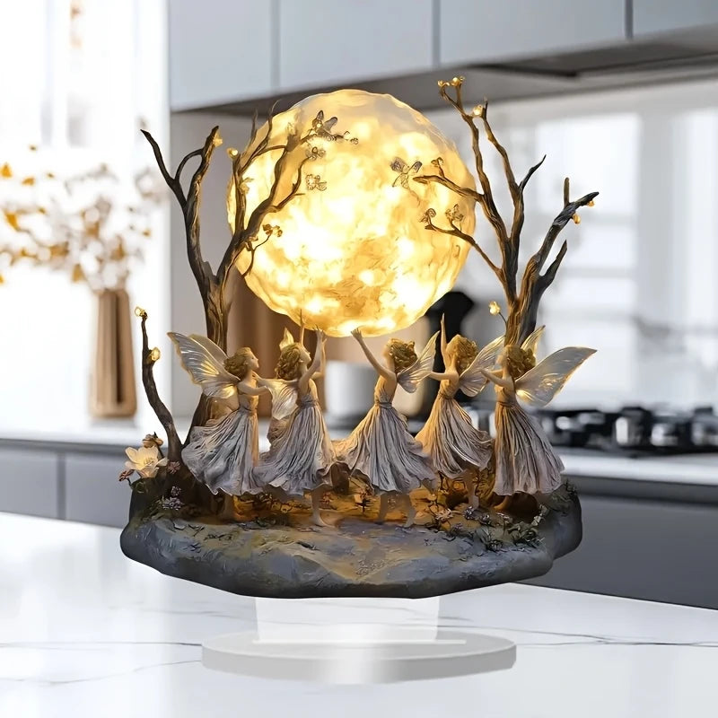 Bohemian Style Fairy & Moon Acrylic Tabletop Decor