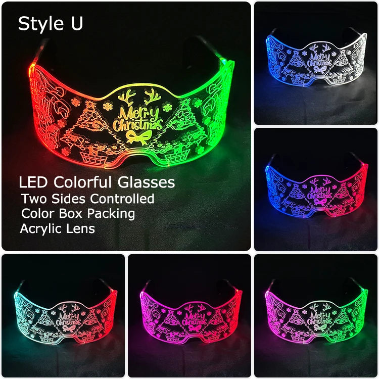 Unisex Acrylic Light Up Glasses for Parties & Events
