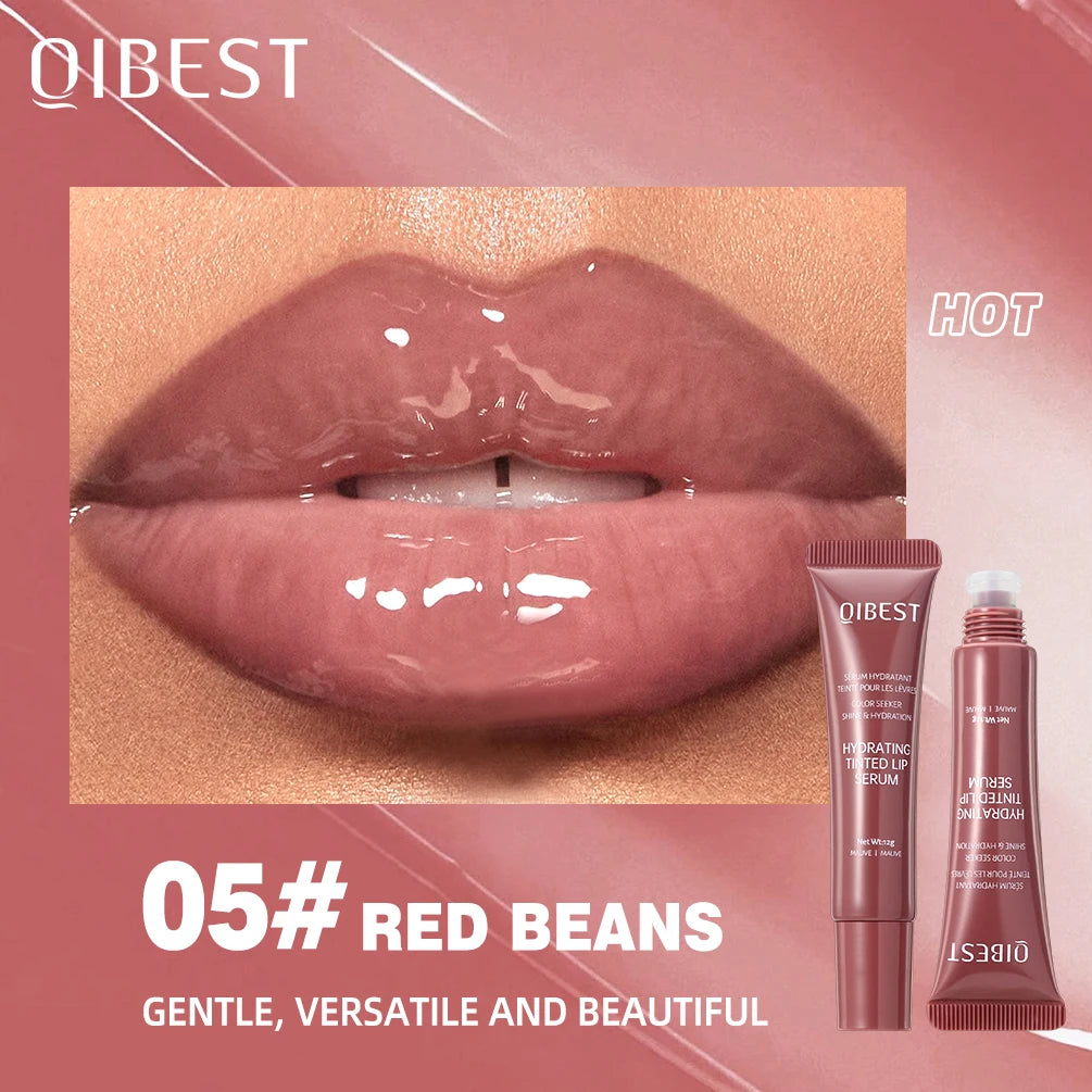 QIBEST Crystal Jelly Lip Oil – Hydrating Tinted Lip Gloss & Lip Balm