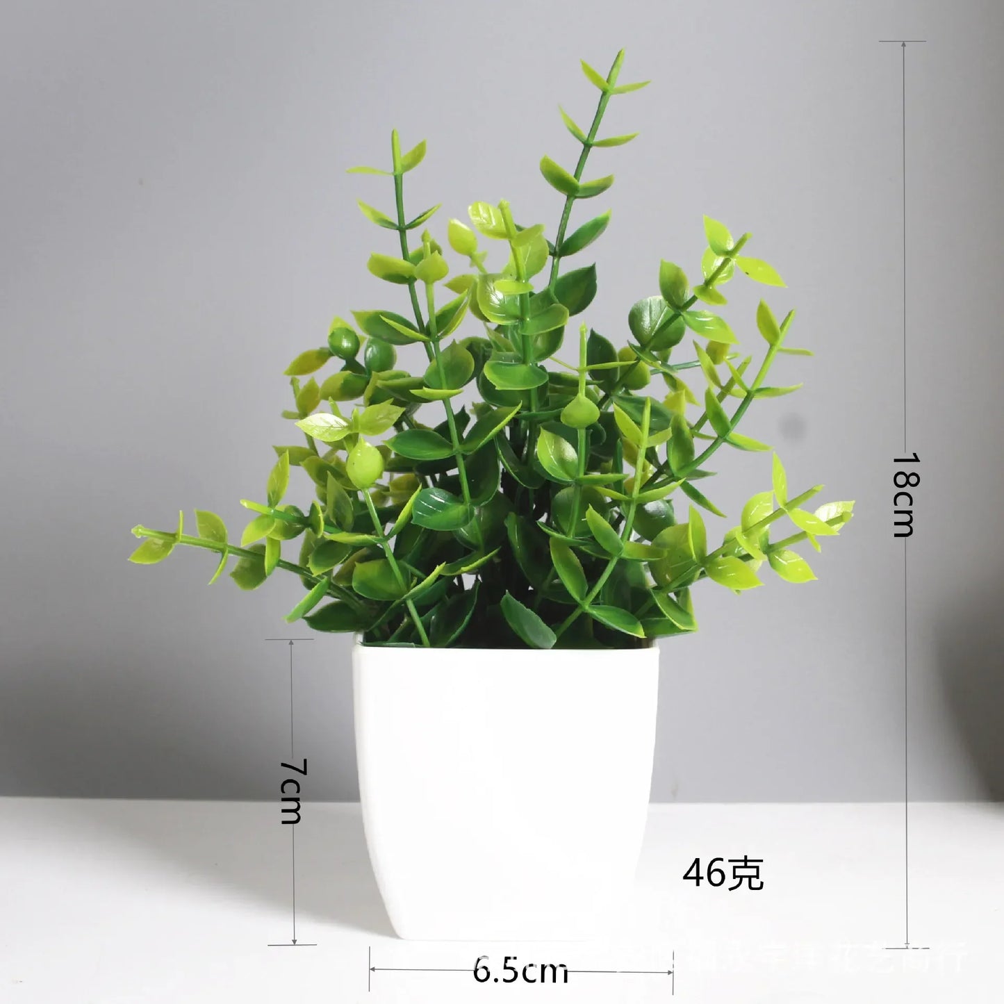 Artificial Bonsai Eucalyptus Plant – Fake Potted Greenery for Indoor, Outdoor, Home & Garden Décor