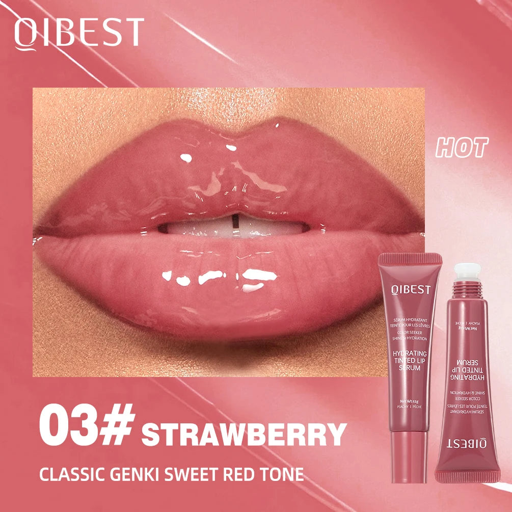 QIBEST Crystal Jelly Lip Oil – Hydrating Tinted Lip Gloss & Lip Balm