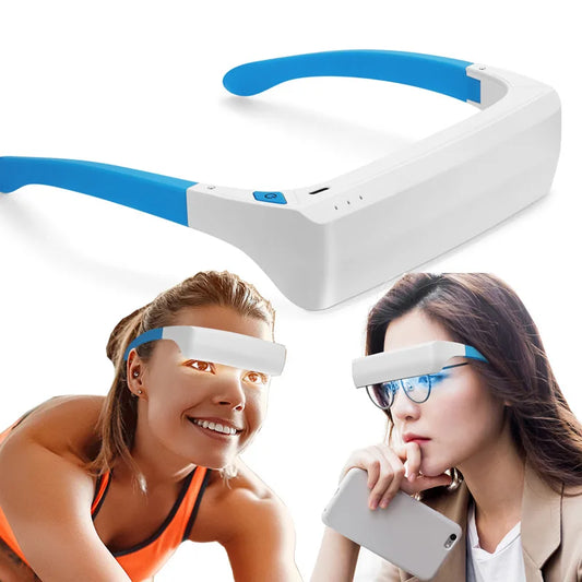 Light Therapy Glasses – Blue & White Dual-Light Phototherapy for Eye Care and Relaxation