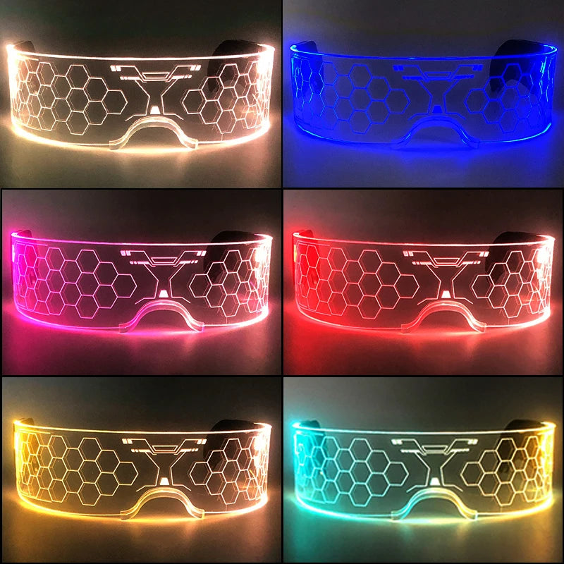 Unisex Acrylic Light Up Glasses for Parties & Events