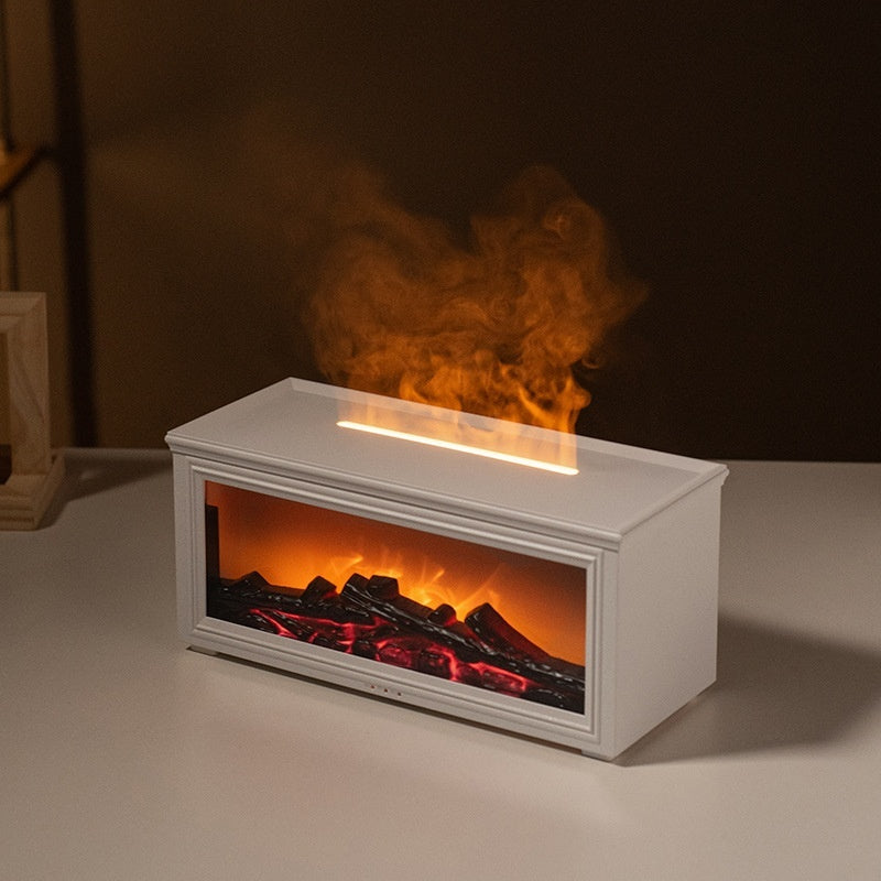 3D Fireplace Flame Aroma Diffuser for a Cozy Home Atmosphere