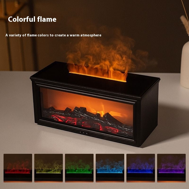 3D Fireplace Flame Aroma Diffuser for a Cozy Home Atmosphere