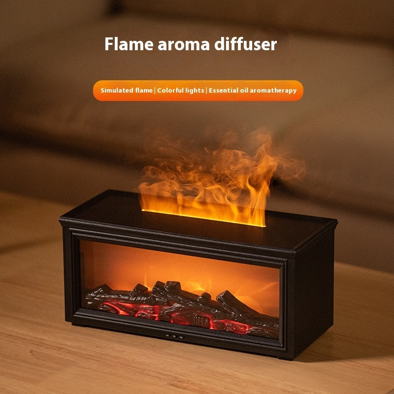 3D Fireplace Flame Aroma Diffuser for a Cozy Home Atmosphere