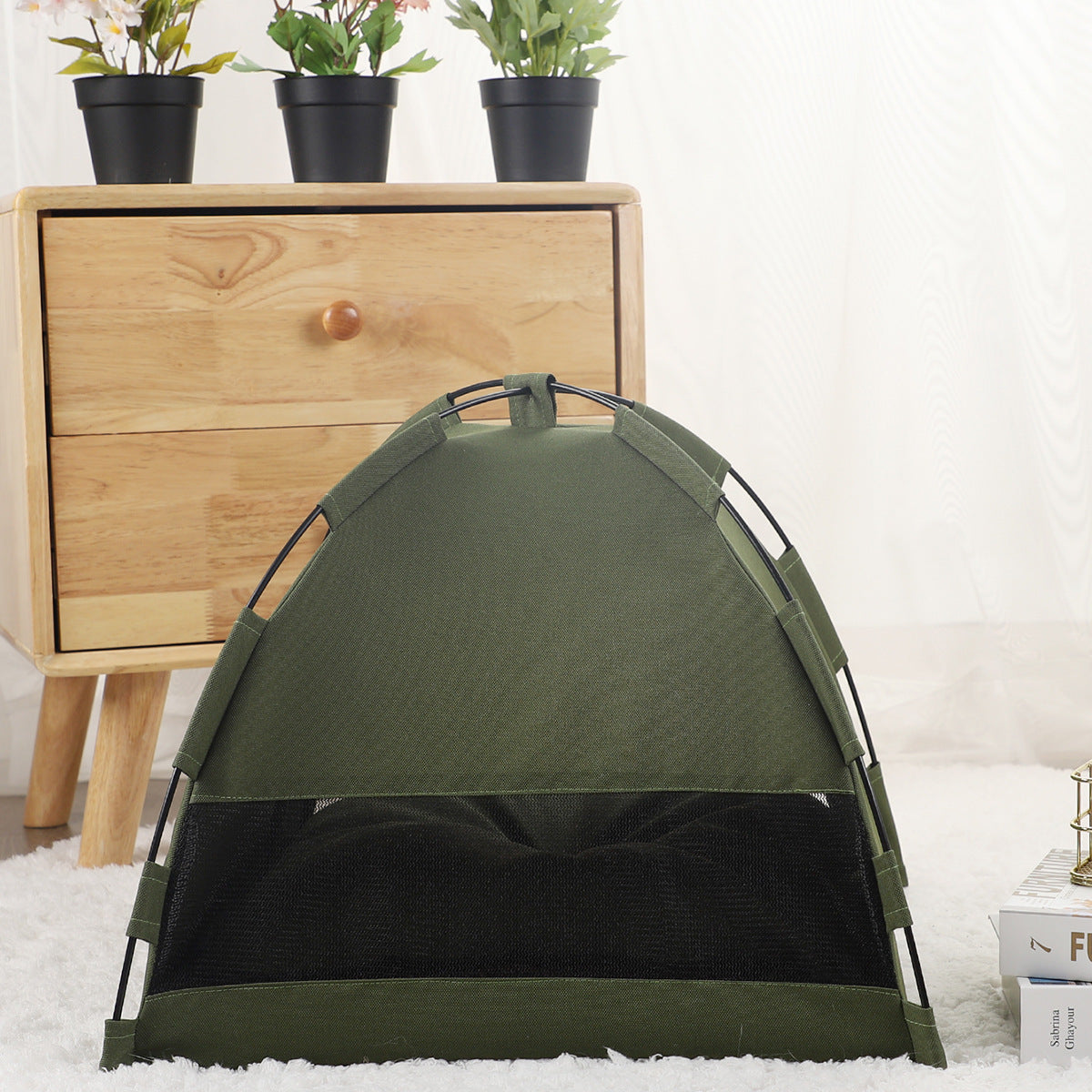 Cat and Dog Tent Cooling Mat with Cushion - Indoor/Outdoor Pet Bed