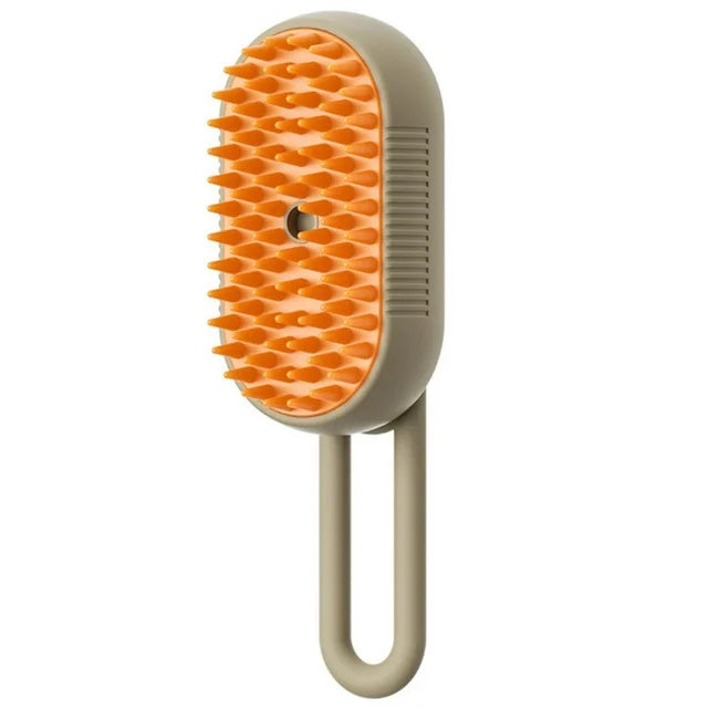 3-in-1 Electric Pet Steam Brush for Grooming, Massage & Hair Removal