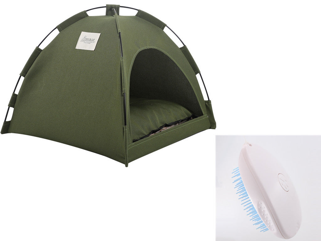 Cat and Dog Tent Cooling Mat with Cushion - Indoor/Outdoor Pet Bed
