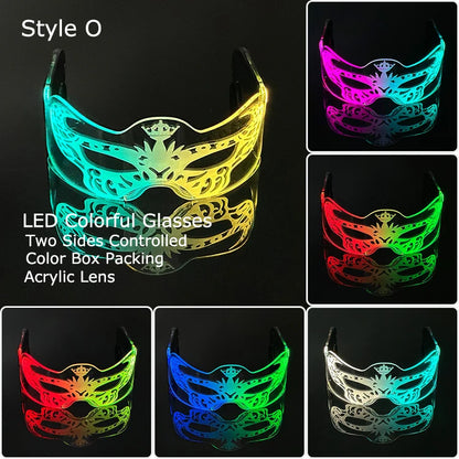 Unisex Acrylic Light Up Glasses for Parties & Events