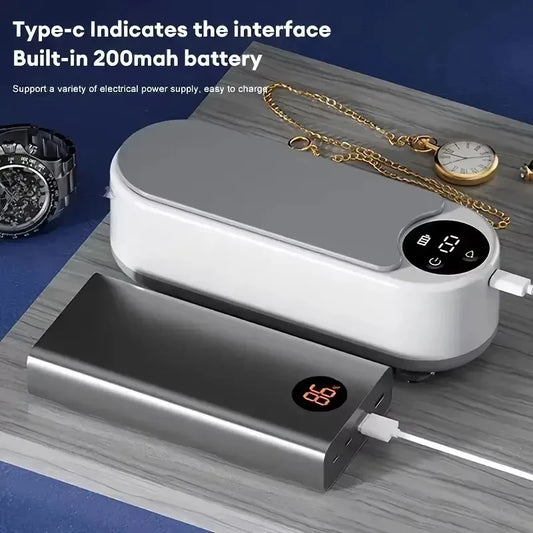 Ultrasonic Glasses Cleaner - Wireless, Multi-Purpose