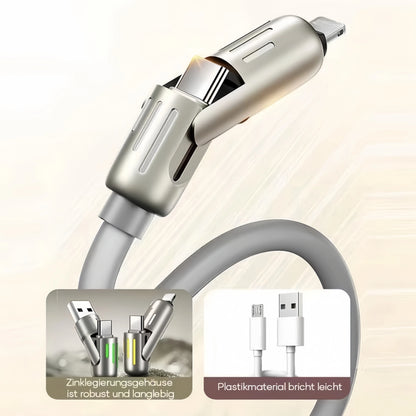 4-in-1 USB Type-C Fast Charging Cable with Ultra-Fast Data Transfer