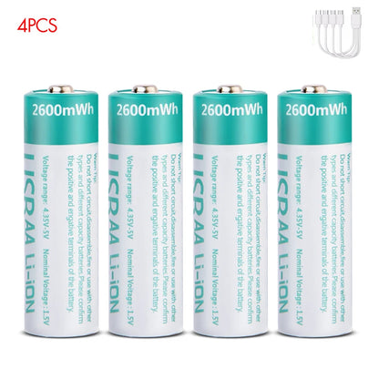 MATOV 1.5V AA USB Type-C Rechargeable Battery - 2600mWh