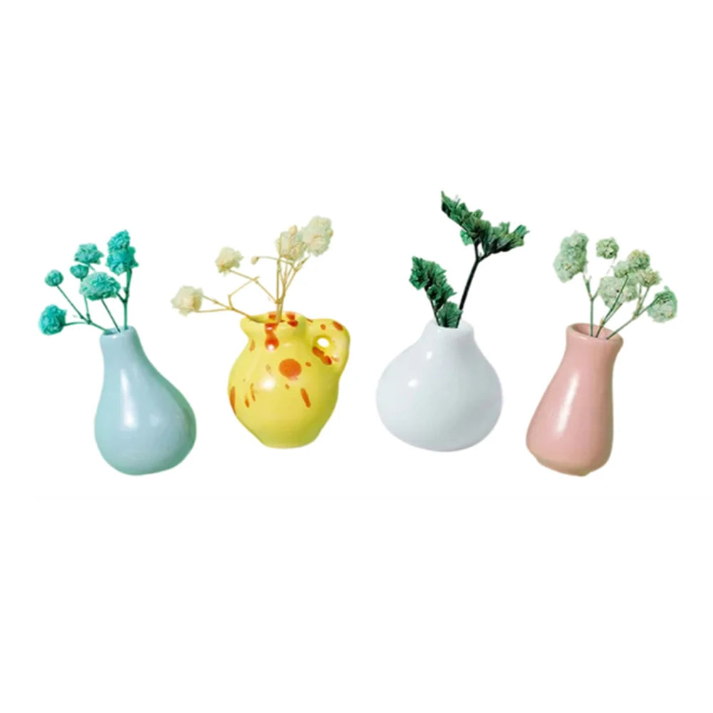Mini Ceramic Vase Refrigerator Magnets – 3D Fridge Magnets