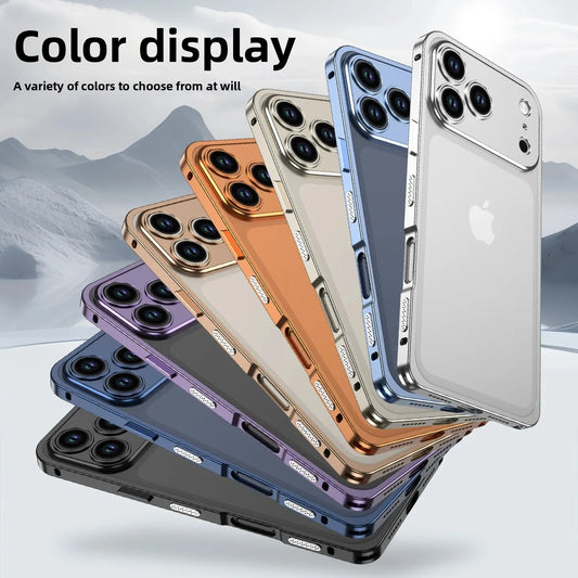 Luxury Aluminum Alloy iPhone 17 Pro Max / 17 Air / 17 Pro Case | Slim Rugged Frame with Heat Dissipation & Anti-Drop Protection