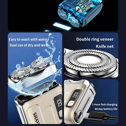 Travel-Sized Electric Shaver for Men